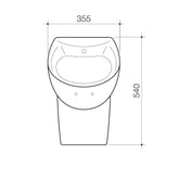 CAROMA Leda Wall Hung Urinal